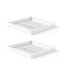 Sugift 2 Pack Pull Out Cabinet Organizer Expandable 12.2in-18.9in Width 20.47in Deep Sliding Drawers