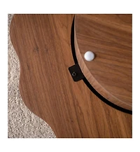 Flynama 31.5 Inch Scalloped Edge Coffee Table