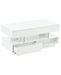 Flynama 39.3" Lift Top Coffee Table with Led Lights