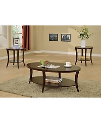 Flynama 48" Oval Coffee Table with Shelf