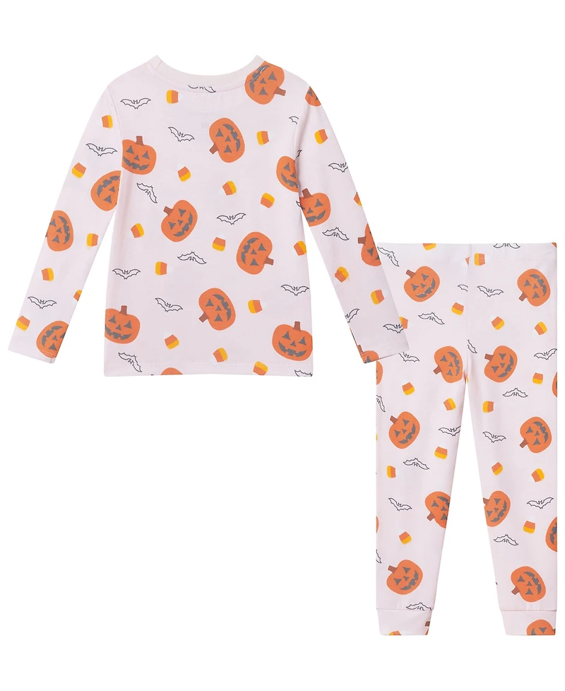 Andy & Evan Toddler Girls' 2T-4T Pumpkin Print Pajama, 2-Piece Set