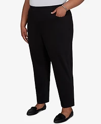 Alfred Dunner Plus Knit Twill Mid-Rise Pull-On Pants