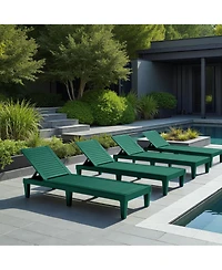 Nestl All-Weather Adjustable Patio Lounge Chairs Set of 6 for Poolside and Backyard
