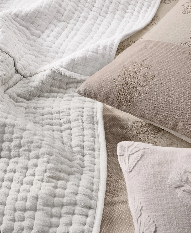 Oake Woven Floral Block 3-Piece Comforter Set, Full/Queen, Macy's Exclusive