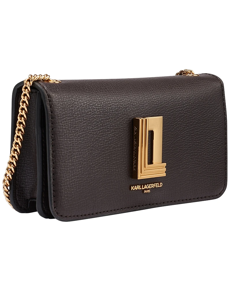 Karl Lagerfeld Paris Lafayette Leather Wallet on a Chain