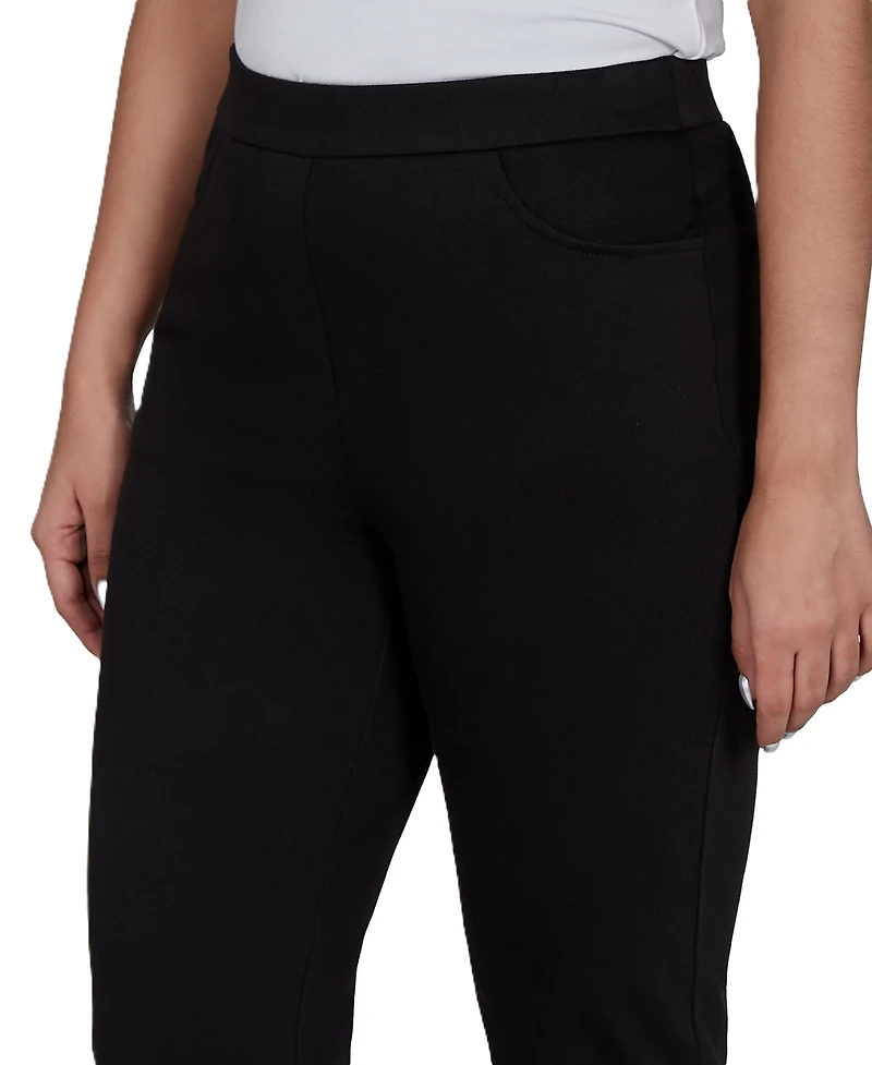 Alfred Dunner Petite Travel Advisory Pull-On Cropped & Ankle Pants