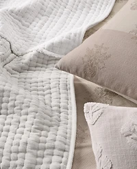 Oake Woven Floral Block Print 3-Piece Duvet Cover Set, Full/Queen, Macy's Exclusive