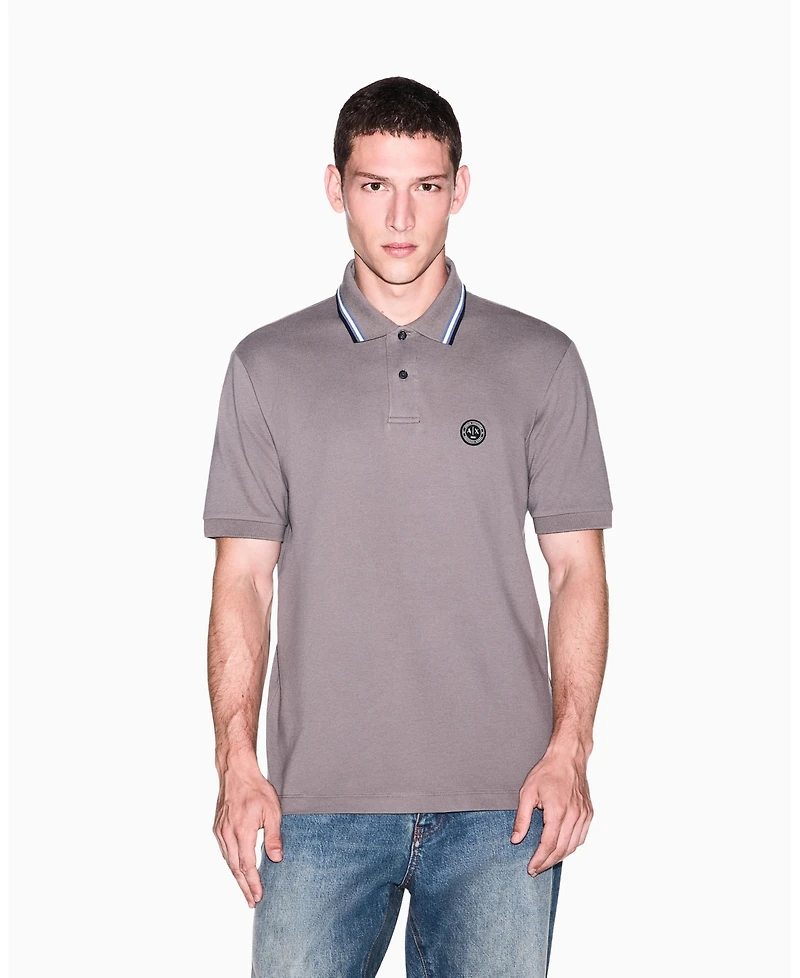 A|X Armani Exchange Men's Short Sleeves Pique Tipping Polo Shirt