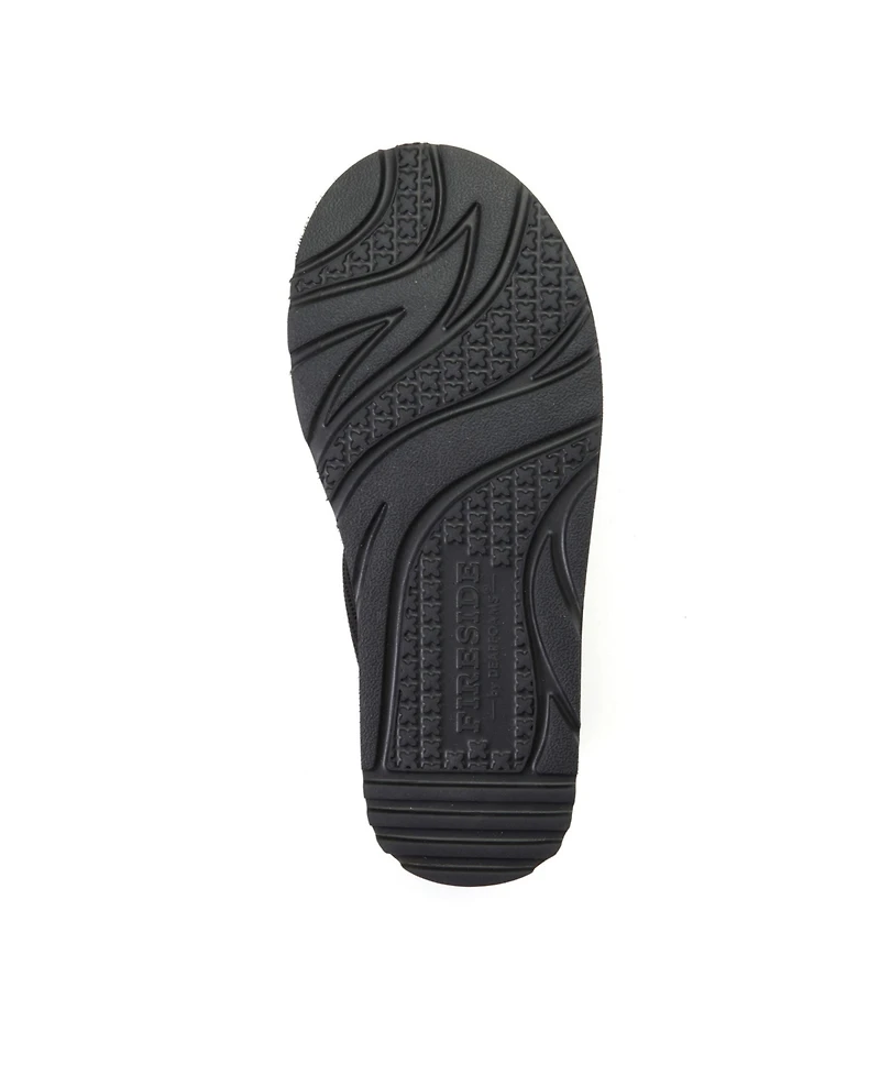 Dearfoams Women's Fireside by Greta Sport Knit Twill Clog Water Repellent Slippers