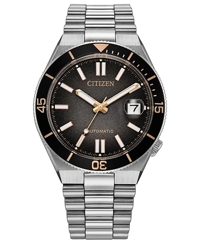 Citizen Men's Special Edition Automatic Tsuyosa Shore Silver-Tone Stainless Steel Bracelet Watch 40mm