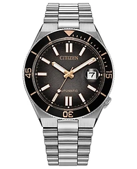 Citizen Men's Special Edition Automatic Tsuyosa Shore Silver-Tone Stainless Steel Bracelet Watch 40mm