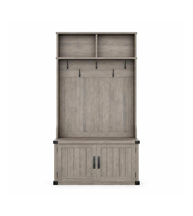 Extra Large 40" Entryway Hall Tree with Bench and Shoe Storage
