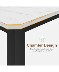 78.7" Industrial Dining Table for 8-10