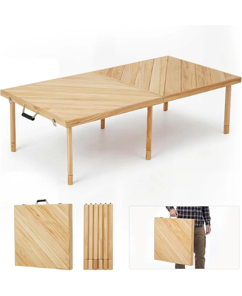 60"x30" Wood Folding Picnic Table