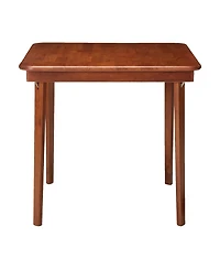 Meco Stakmore Classic Straight Edge Solid Wood Folding Card Table, Cherry Frame