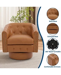 Swivel Barrel Accent Chair