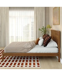 Plank+Beam Linea Tambour Queen Bed, Pecan