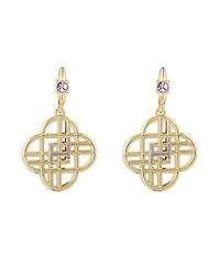 K-Pop Demon Hunters Jewelry Huntrix Logo Dangle Earrings Official License, Gold-Tone Huntix Earrings, K-Pop Gifts