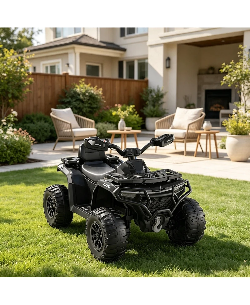 33.5x18.1x22 Inch 12V Electric Atv for Kids Ride On, 4 Wheeler with Remote Control Dual Drive, Outdoor Toy for Boys Girls, Purple, Ages 3-6