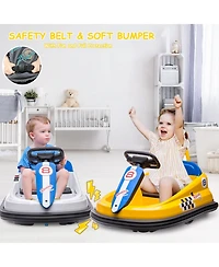 6V Kids Ride-On Bumper Car, 2 Speeds, Twin 15W Motors, 360degree(s) Spinning, Lights, Music and Horn, Electric Toy for Ages 2-6