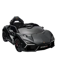 12V Licensed Lamborghini Ride On Car, Battery Powered Electric Toy, Dual 25W Motors, Remote Control, Spring Suspension, Headlights, Music, for Ages 3+