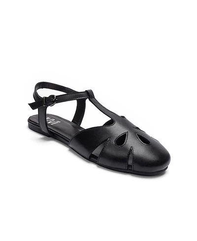 Forever and Always Shoes Women's Nathalie Leather Ankle Strap Sandal