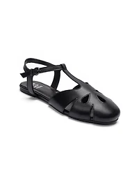 Forever and Always Shoes Women's Nathalie Leather Ankle Strap Sandal