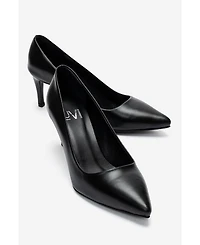 Forever and Always Shoes Women's Clyde Leather Stiletto Pointed Toe Pump