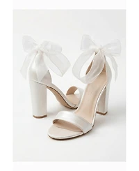 Forever and Always Shoes Women's Aviora Block Heel Wedding Sandal