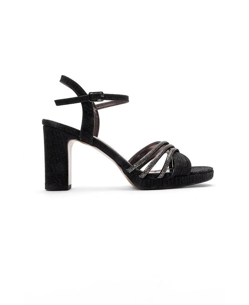 Prologue Shoes Women's Jarena Block Heel Ankle Strap Sandal