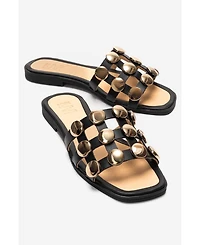 Forever and Always Shoes Women's Bareon Leather Slippers