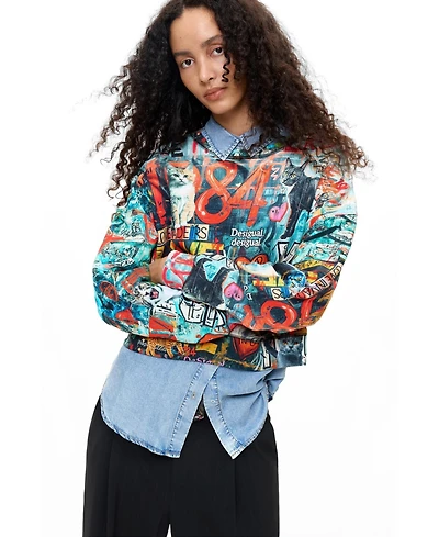Desigual Women's Printed 100% cotton sweatshirt