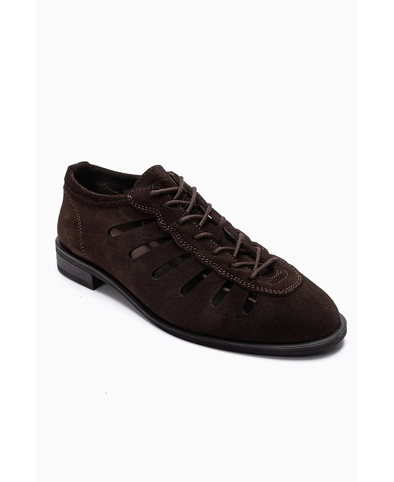 Forever and Always Shoes Women's Astron Leather Casual Lace Up