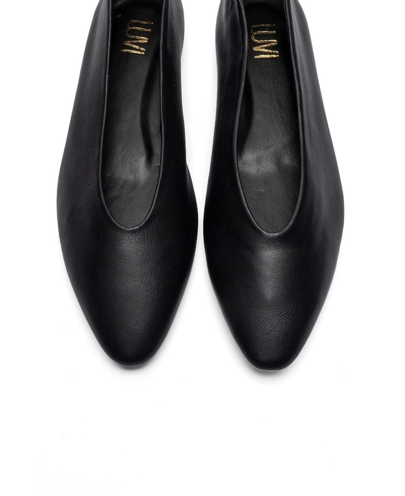Forever and Always Shoes Women's Jenas Leather Ballet Flat