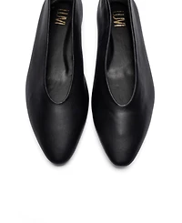 Forever and Always Shoes Women's Jenas Leather Ballet Flat