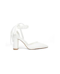 Prologue Shoes Women's Sora Block Heel Bridal Pump