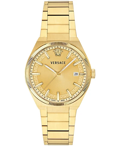 Versace Men's V-Leo Ip Yellow Gold Stainless Steel Bracelet Watch 39mm