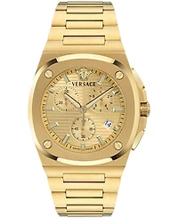Versace Men's Tolomeo Chrono Silver Stainless Steel Bracelet Watch 40x49mm