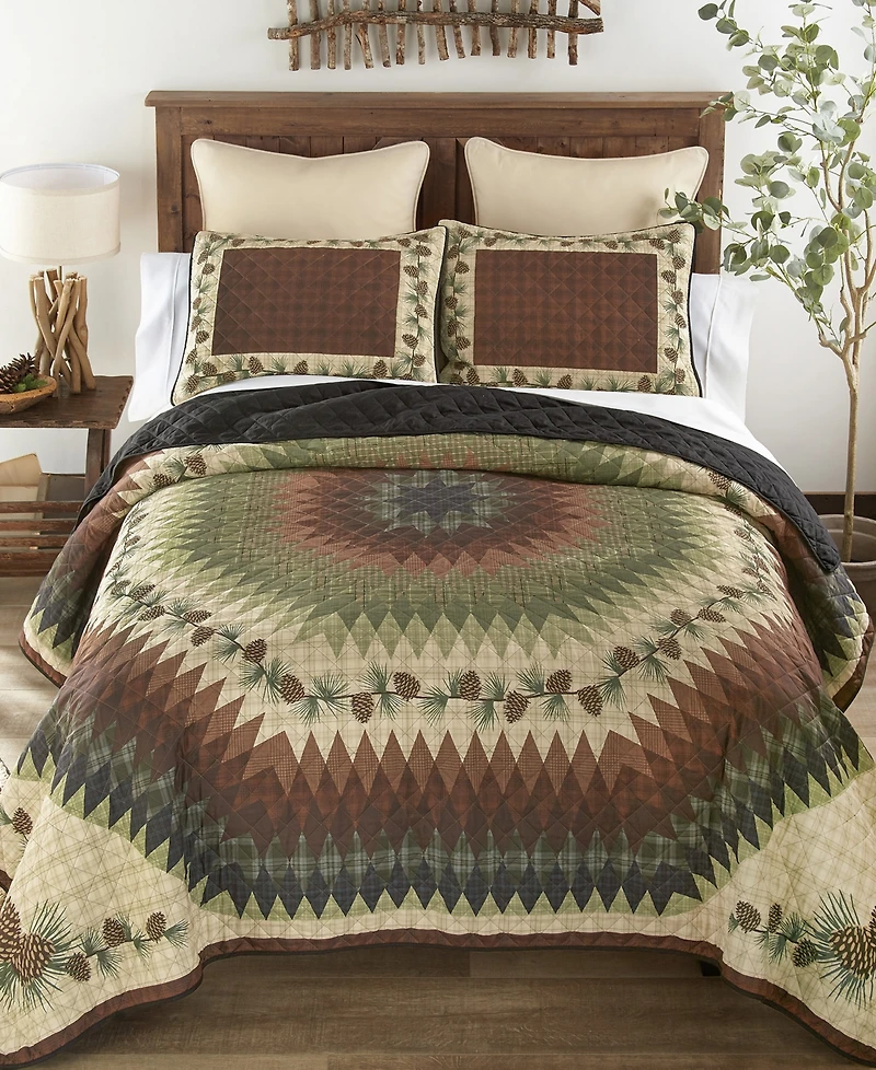 Donna Sharp Pine Circle 3-Piece Quilt Set, California King