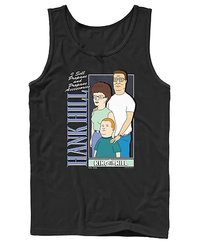 Fifth Sun Men's King of the Hill Hank Family Portrait Graphic Tank Top