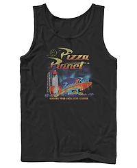 Fifth Sun Men's Pizza Planet Retro Space Delivery Graphic Tank Top