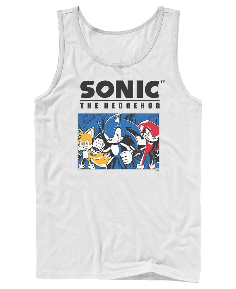 Fifth Sun Men's Sonic the Hedgehog Team Character Graphic Tank Top