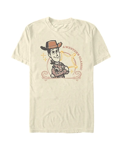 Fifth Sun Men's Disney Pixar Toy Story Woody Awesome Deputy Vintage Graphic T-Shirt