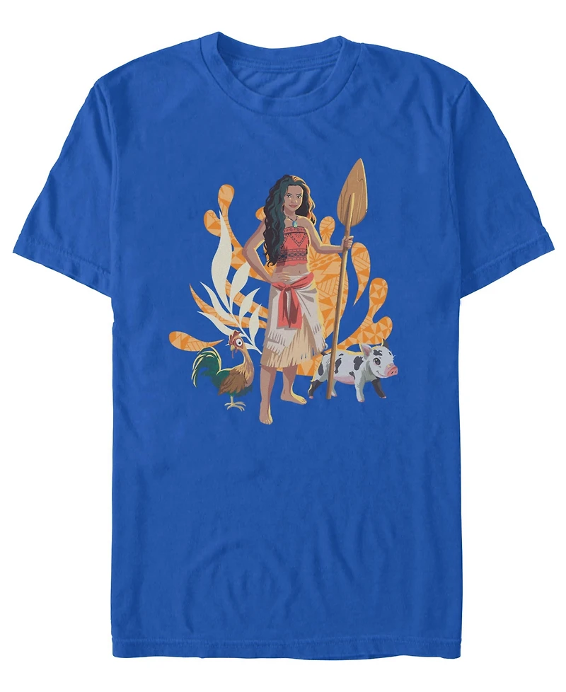 Fifth Sun Men's Moana Live Action Heihei and Pua Graphic T-Shirt