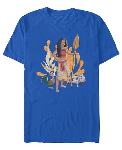 Fifth Sun Men's Moana Live Action Heihei and Pua Graphic T-Shirt