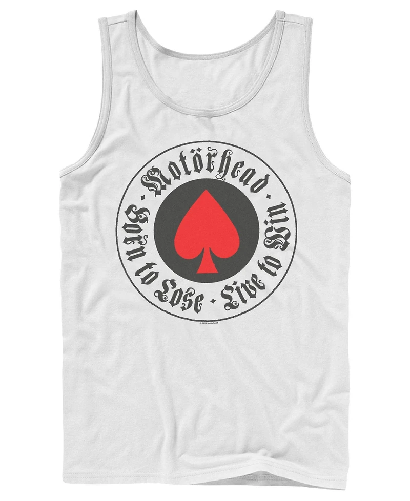Fifth Sun Men's Motorhead Born to Lose Live Win Ace of Spades Graphic Tank Top