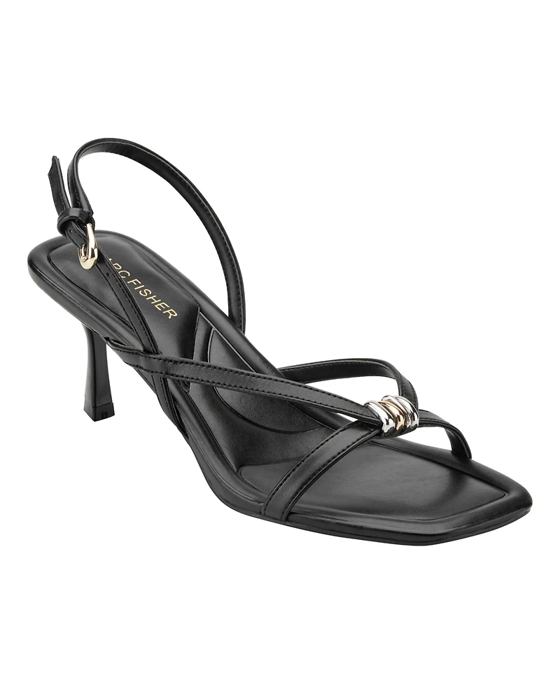 Marc Fisher Women's Derisa Square Toe Slingback Dress Sandals