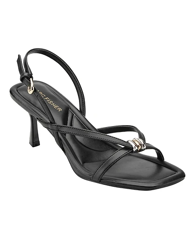 Marc Fisher Women's Derisa Square Toe Slingback Dress Sandals