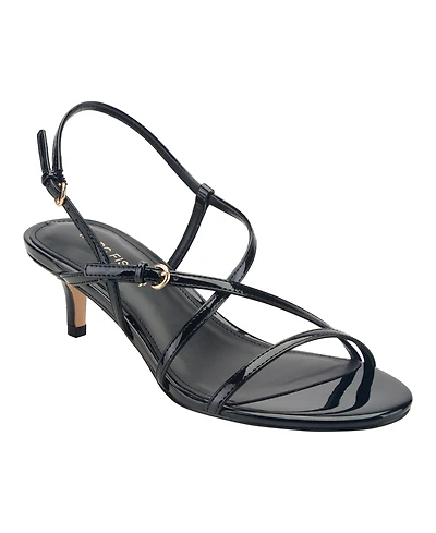 Marc Fisher Women's Sanae Strappy Kitten Heel Dress Sandals