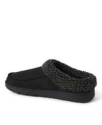 Dearfoams Men's Brendan Twill Moccasin Toe Clog Slipper